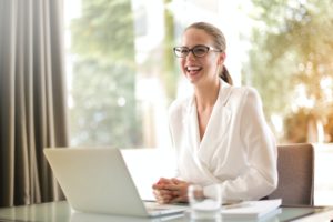 virtual paralegal sitting in office